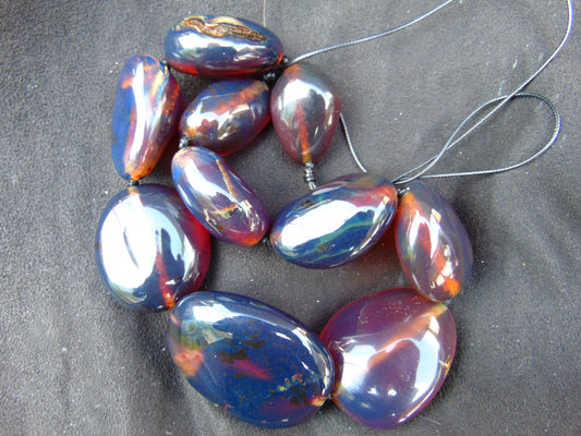 148 gr Necklace Indonesia Blue Amber No.10 for Healing 43 cm