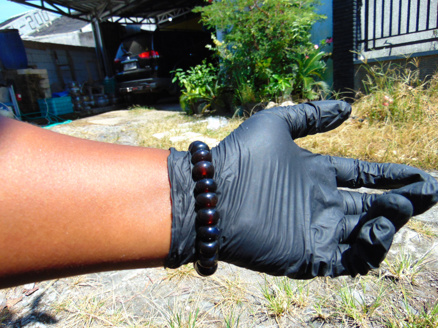 19 Gram 23 Small Beads Bracelet Indonesian Red Amber for Healing A678