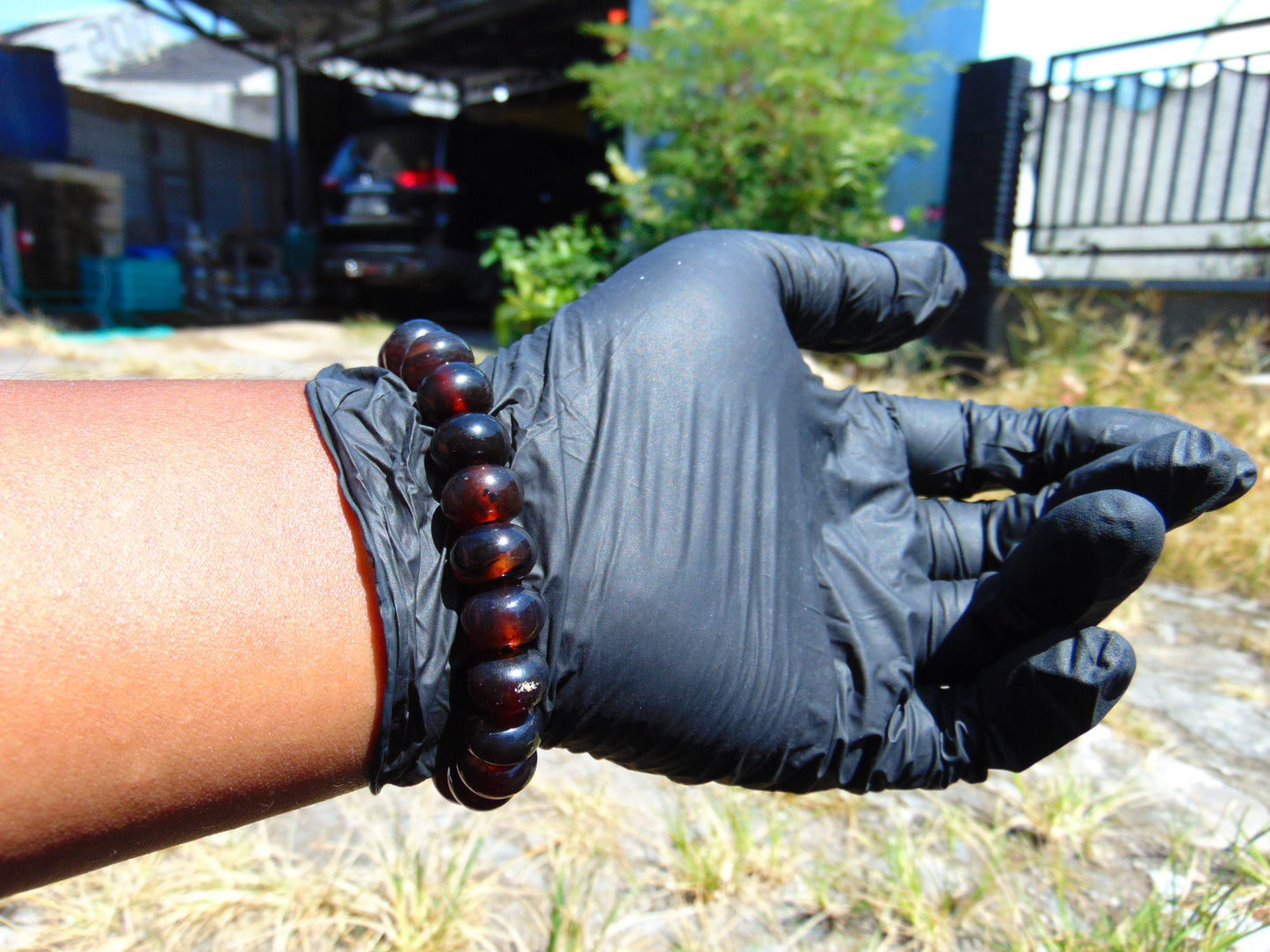 16 Gram 23 Small Beads Bracelet Indonesian Red Amber for Healing A660