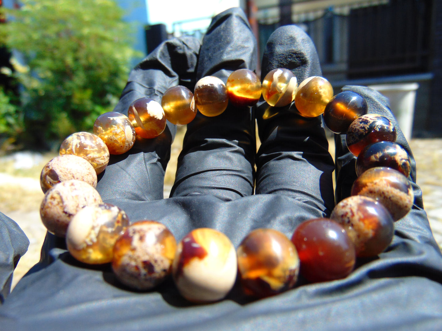 15 Gram 20 small Beads Bracelet Indonesian White Amber for Healing A668