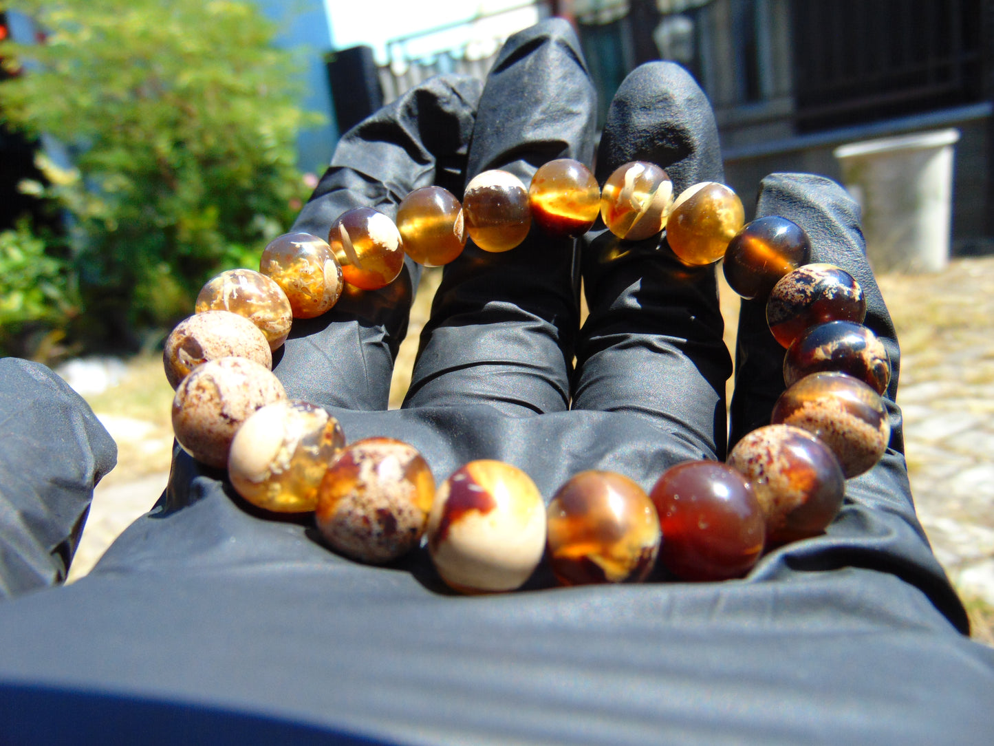 15 Gram 20 small Beads Bracelet Indonesian White Amber for Healing A668