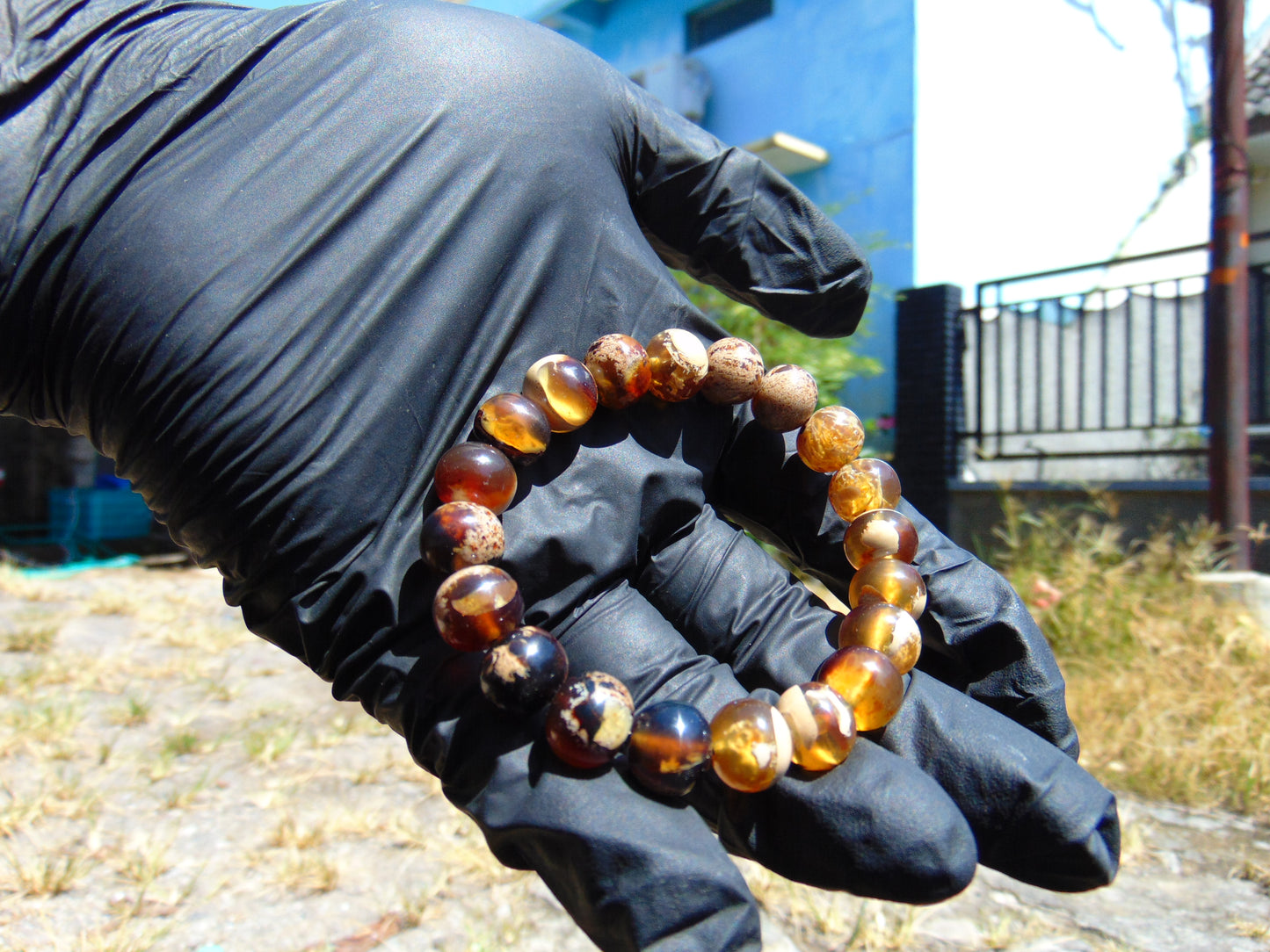15 Gram 20 small Beads Bracelet Indonesian White Amber for Healing A668