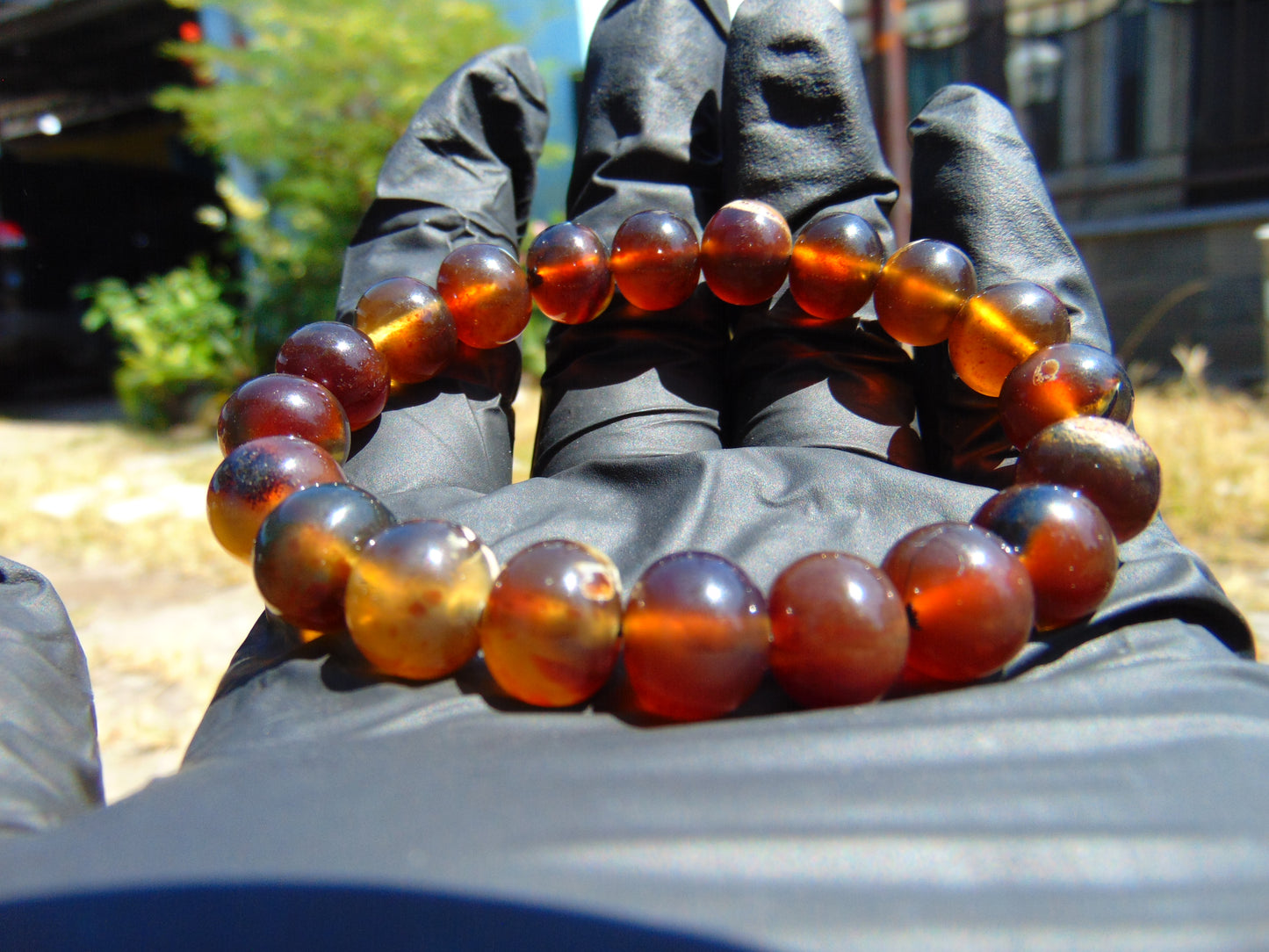 16 Gram 20 Small Beads Bracelet Indonesian Yellow Bluish Amber for Healing A672
