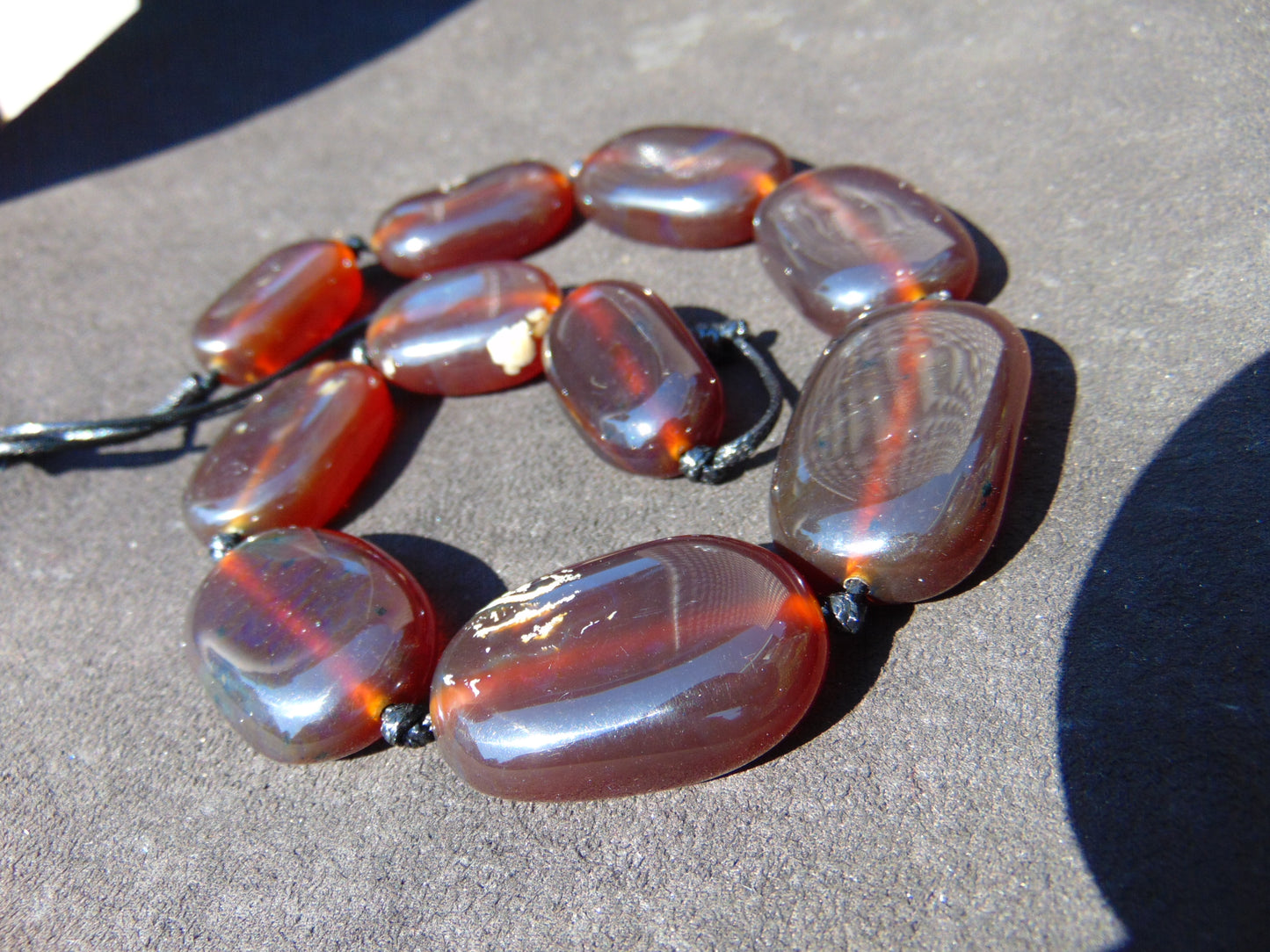 84 gram Small Beads Combination Necklace Indonesian Cherry Red Amber for Healing A836