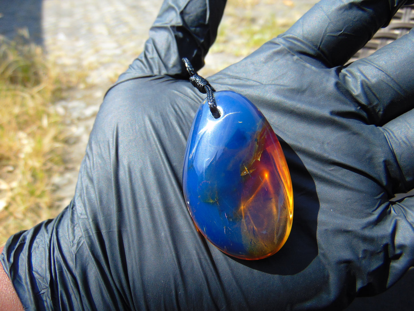 13 gr Pendant Indonesian Sky Blue Amber for Healing