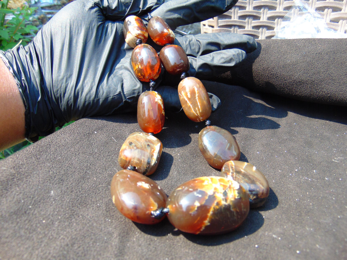 106 gram Small Beads Combination Necklace Indonesian Amber for Healing NE89