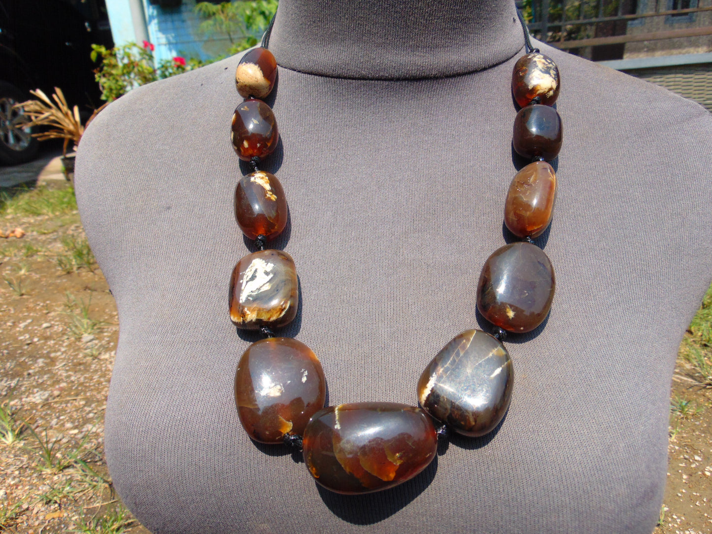 106 gram Small Beads Combination Necklace Indonesian Amber for Healing NE89