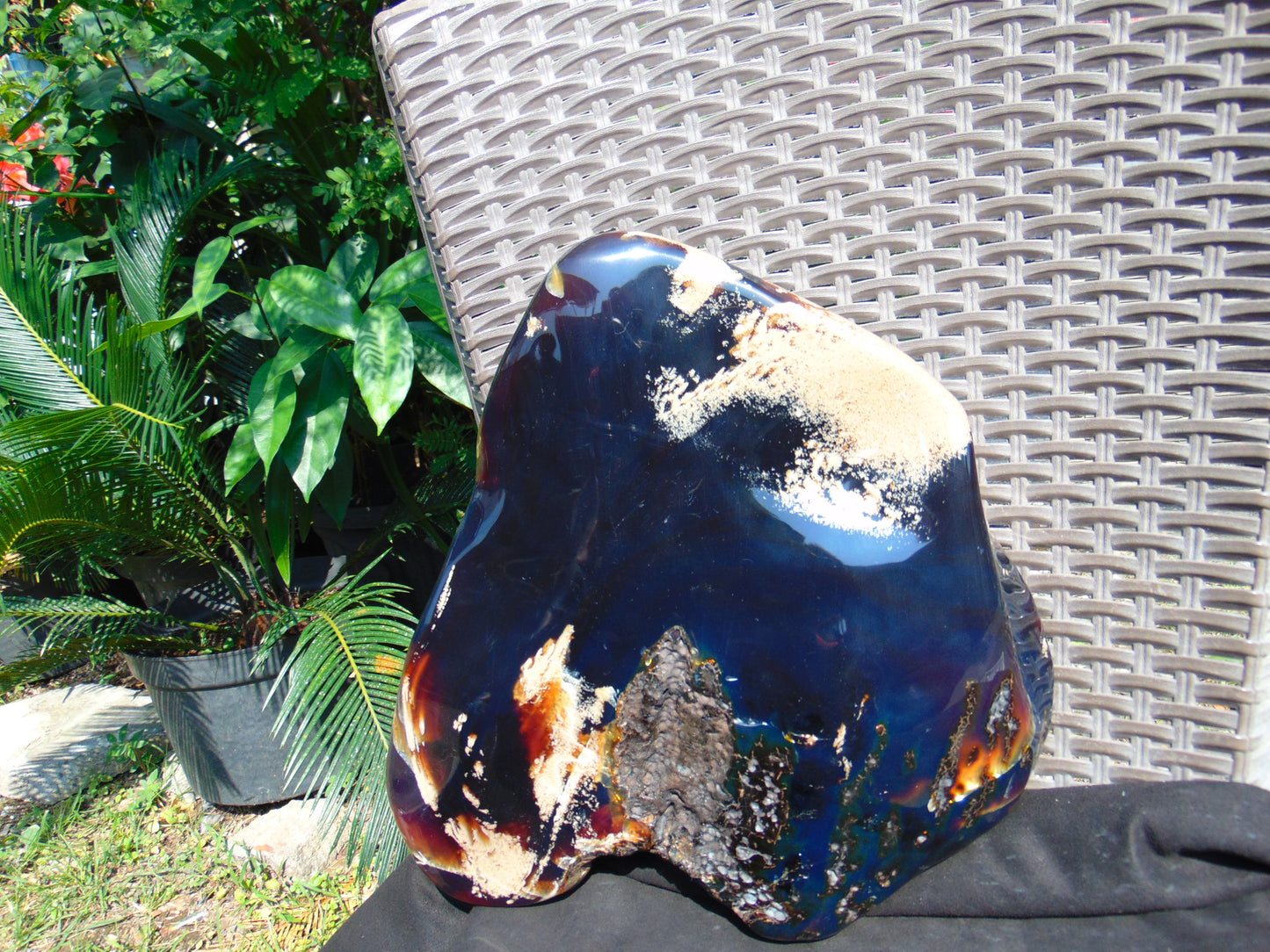 4380 gr Full Polished 29x27x7 cm Indonesia Blue Amber for Healing ML67