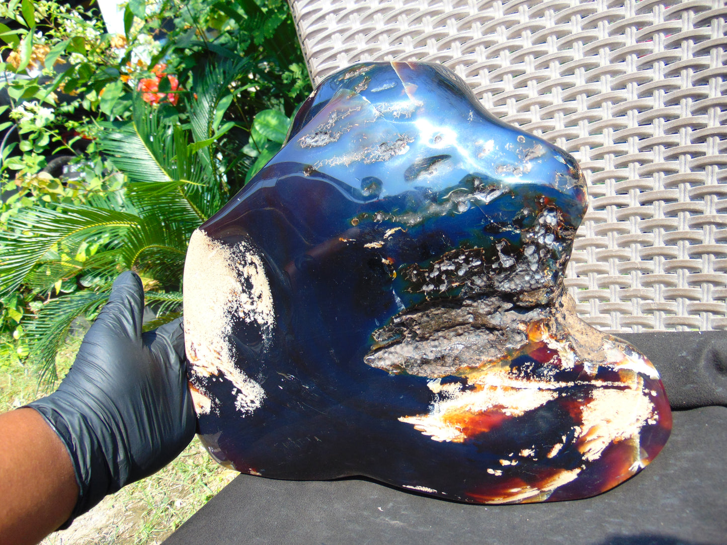 4380 gr Full Polished 29x27x7 cm Indonesia Blue Amber for Healing ML67