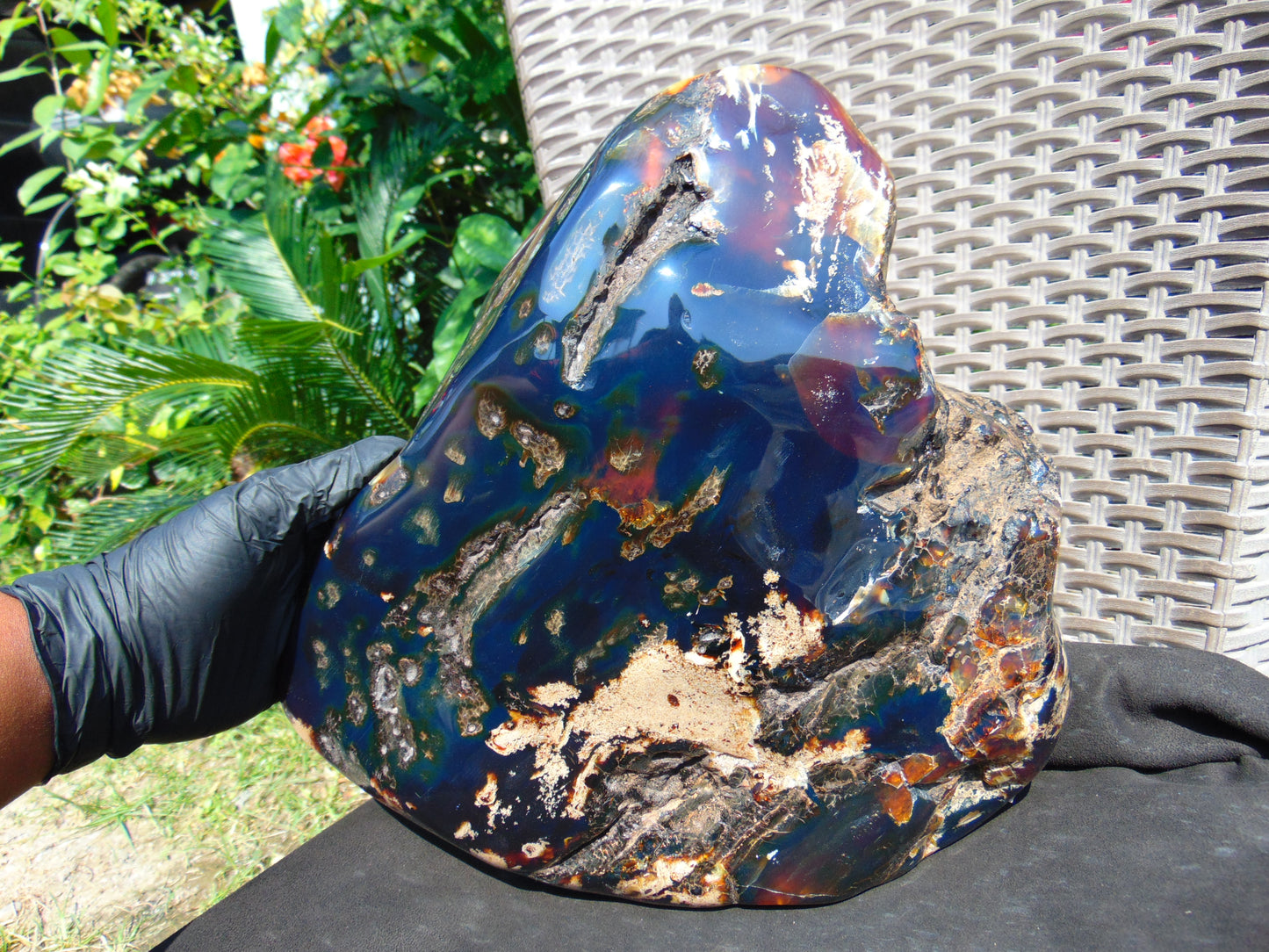 4380 gr Full Polished 29x27x7 cm Indonesia Blue Amber for Healing ML67