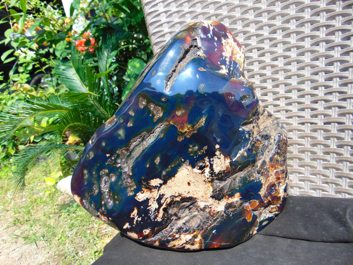 4380 gr Full Polished 29x27x7 cm Indonesia Blue Amber for Healing ML67