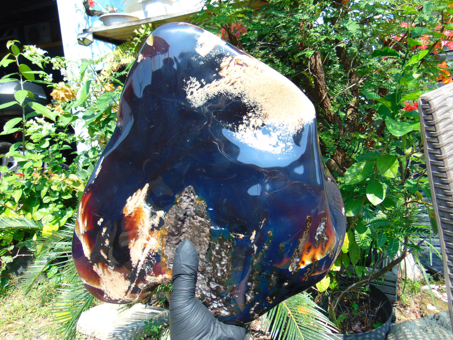 4380 gr Full Polished 29x27x7 cm Indonesia Blue Amber for Healing ML67
