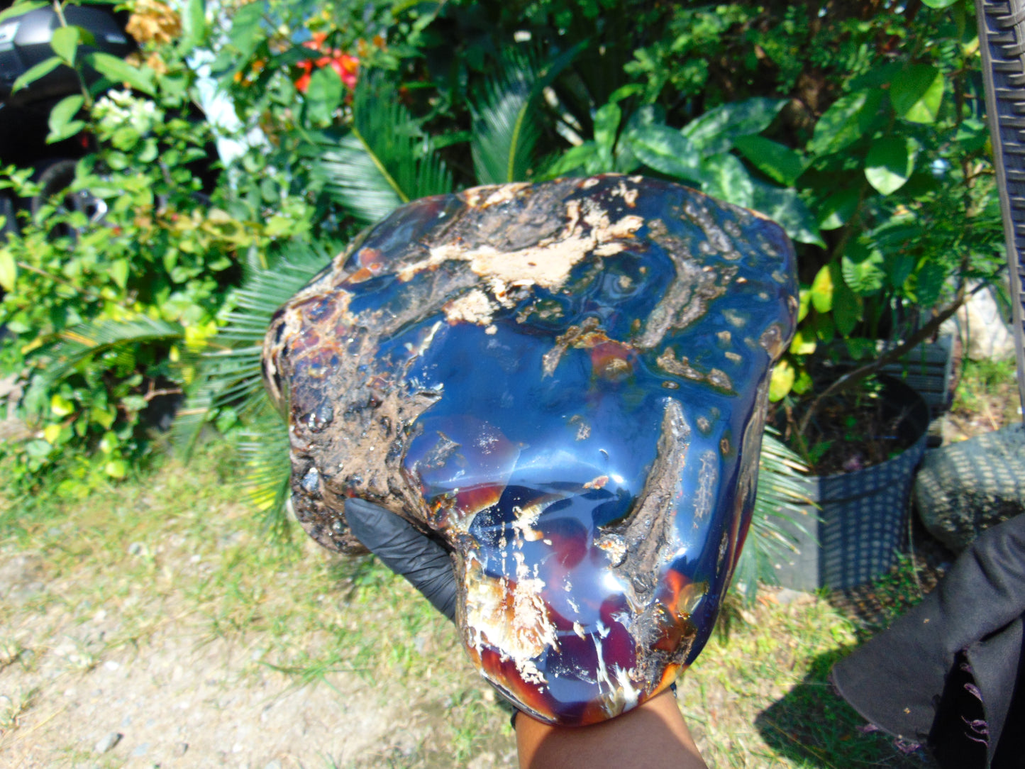 4380 gr Full Polished 29x27x7 cm Indonesia Blue Amber for Healing ML67