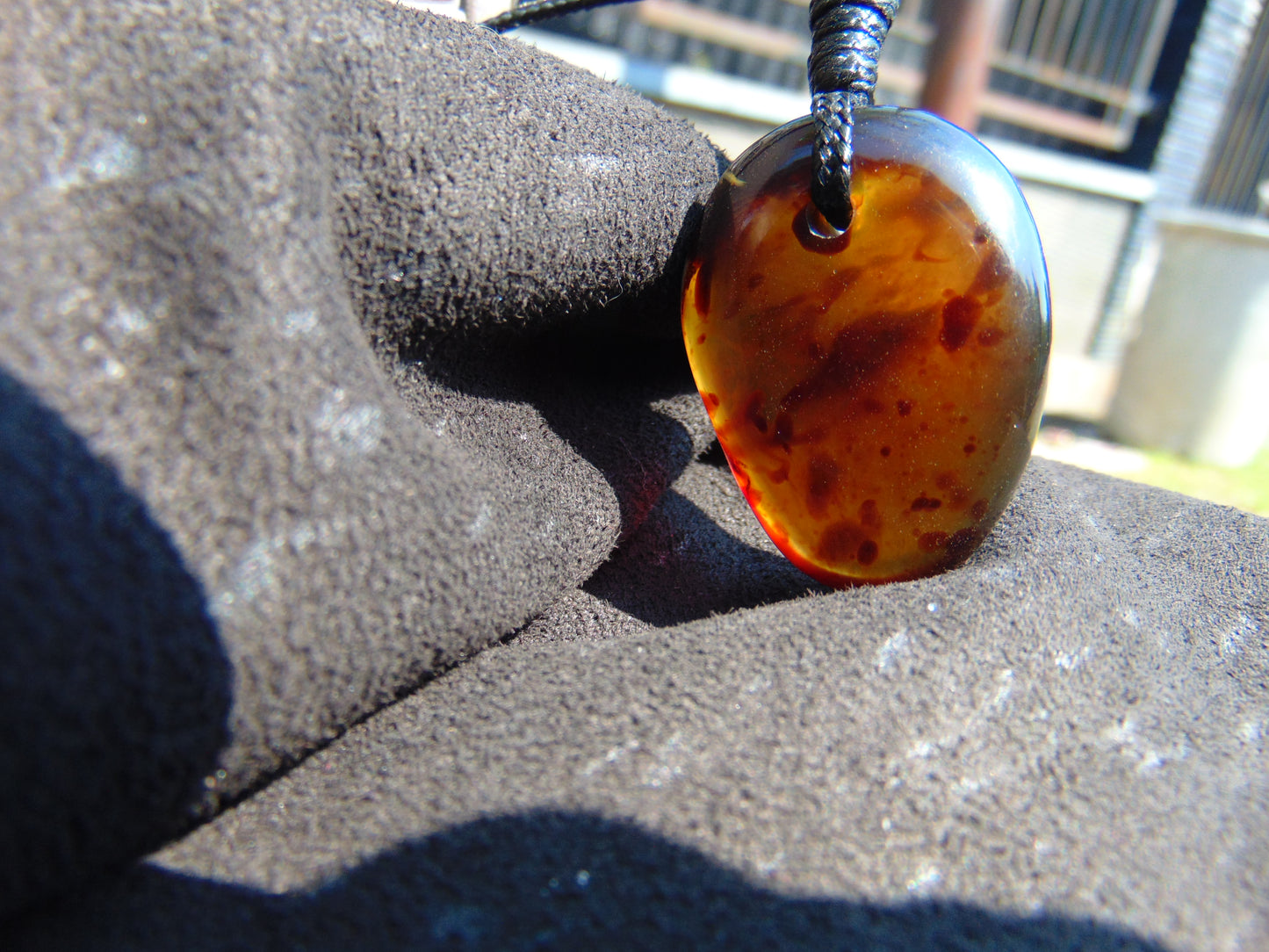 9 gr Pendant Indonesian Blue Amber for Healing No.6