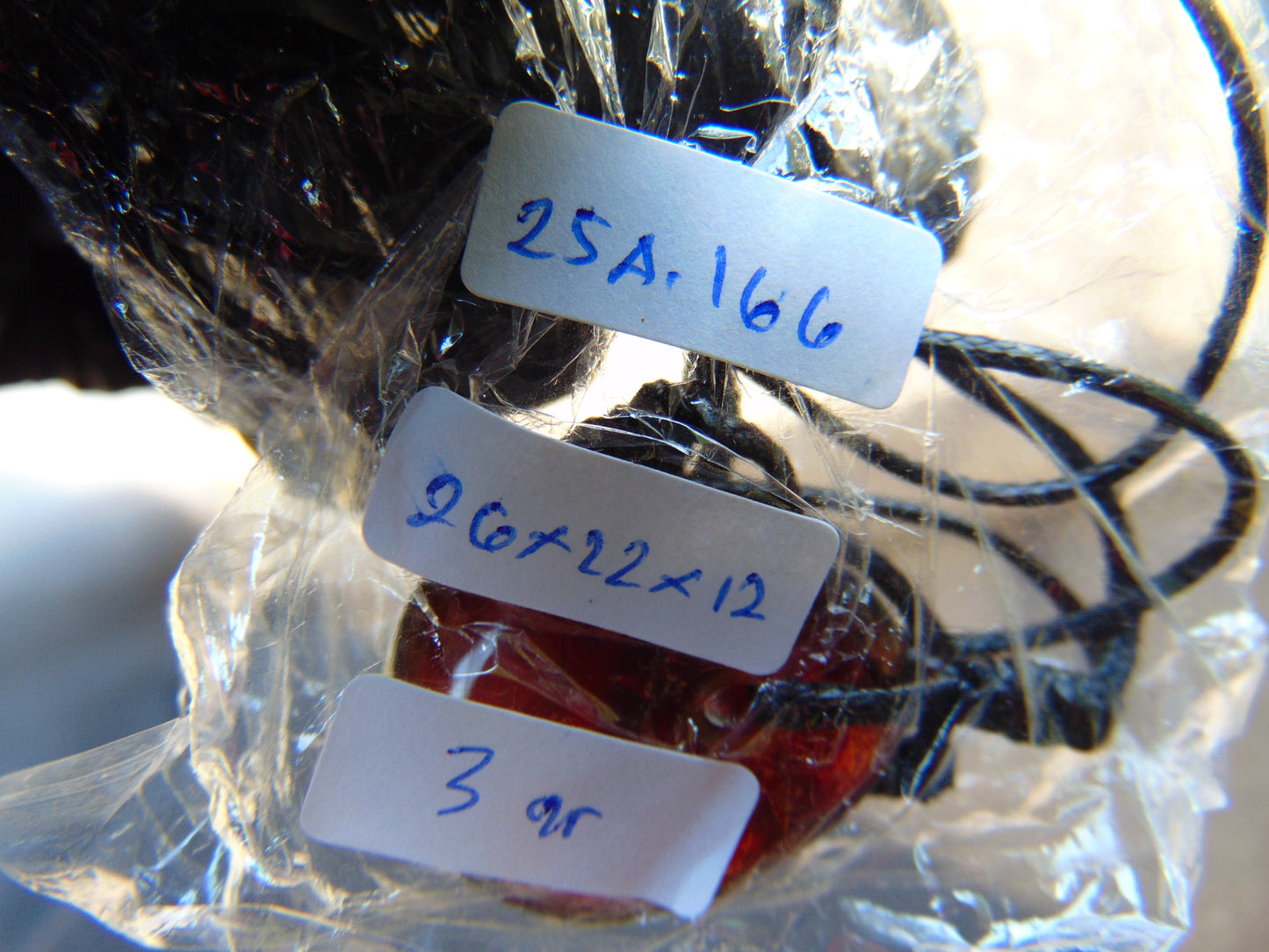 3 gram Pendant Indonesian Red Amber for Healing 25A166