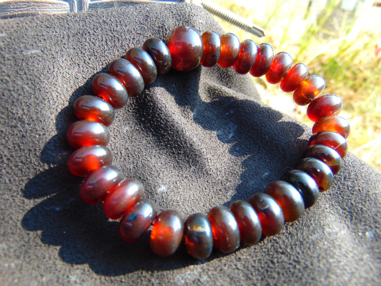 10 Gram 35 small Beads Tasbih Bracelet Indonesian Dark Red Amber for Healing FR52