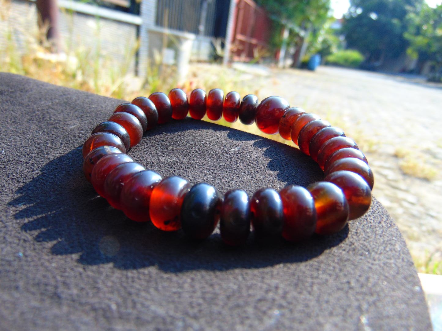 10 Gram 35 small Beads Tasbih Bracelet Indonesian Dark Red Amber for Healing FR52