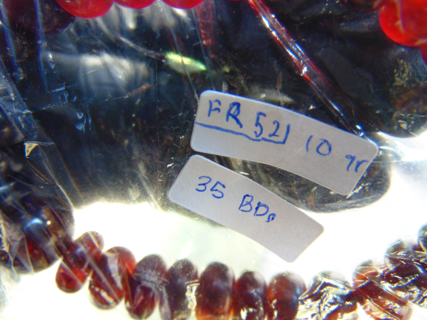 10 Gram 35 small Beads Tasbih Bracelet Indonesian Dark Red Amber for Healing FR52