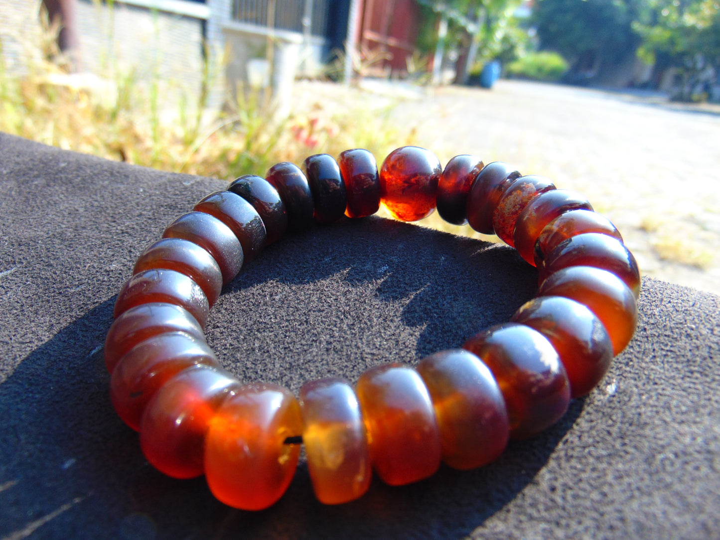 16 Gram 25 small Beads Tasbih Rosary Bracelet Indonesian Dark Red Amber for Healing FR514