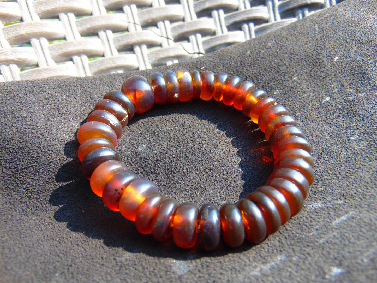 12 Gram 35 small Beads Tasbih Bracelet Indonesian Red Amber for Healing FR53