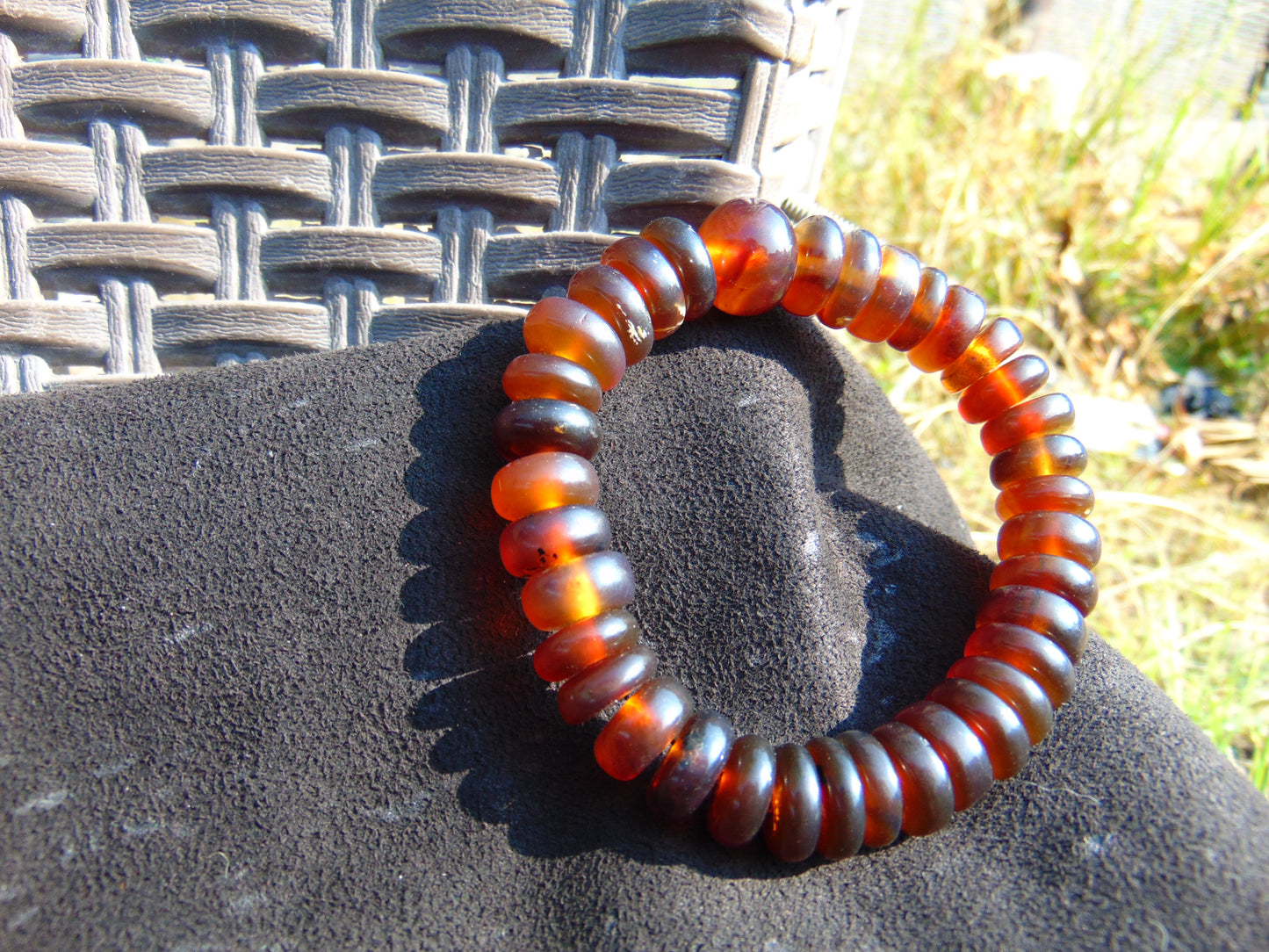 12 Gram 35 small Beads Tasbih Bracelet Indonesian Red Amber for Healing FR53