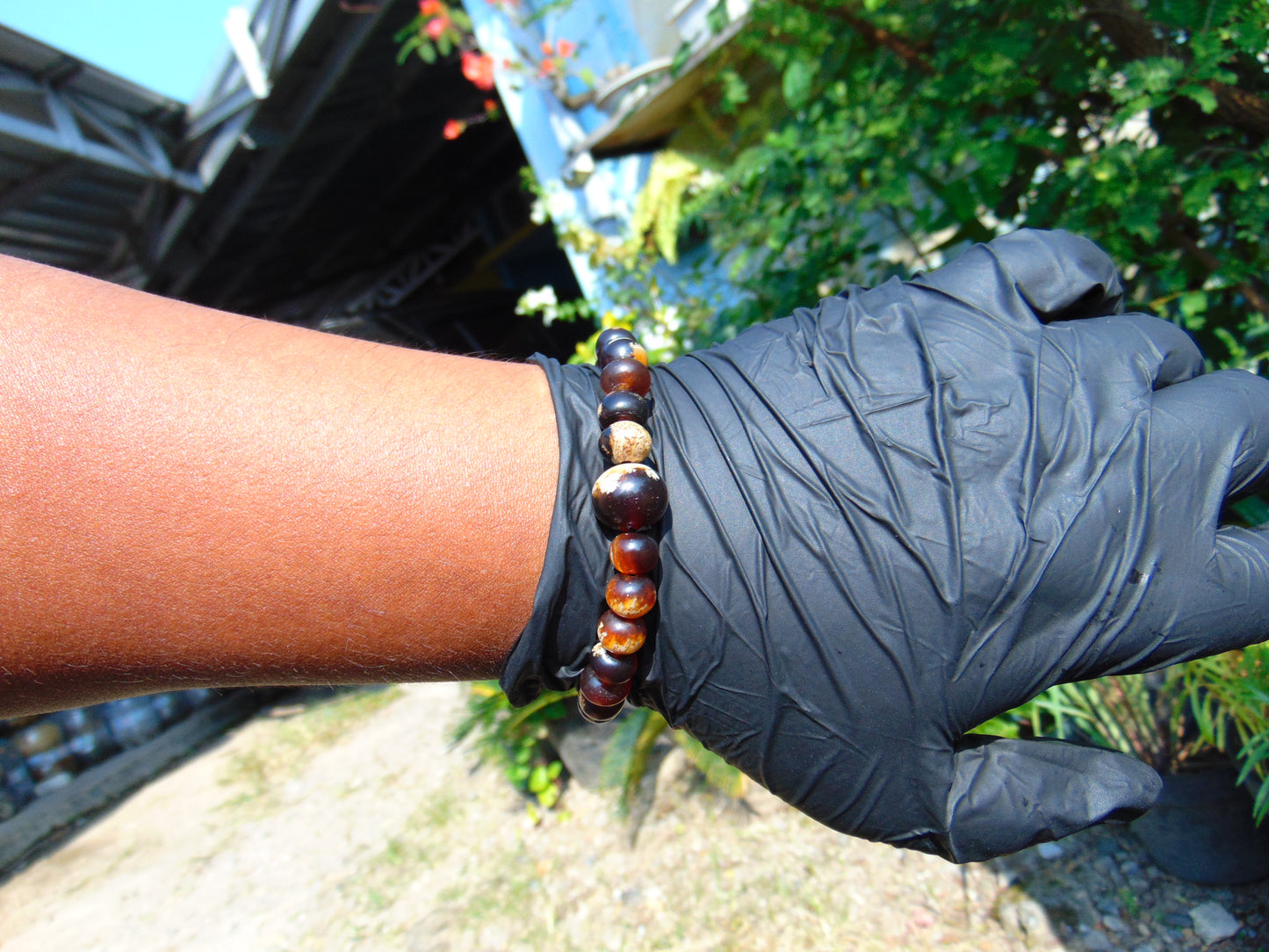 10 Gram 28 small Beads Tasbih Bracelet Indonesian Red White Amber for Healing BT22