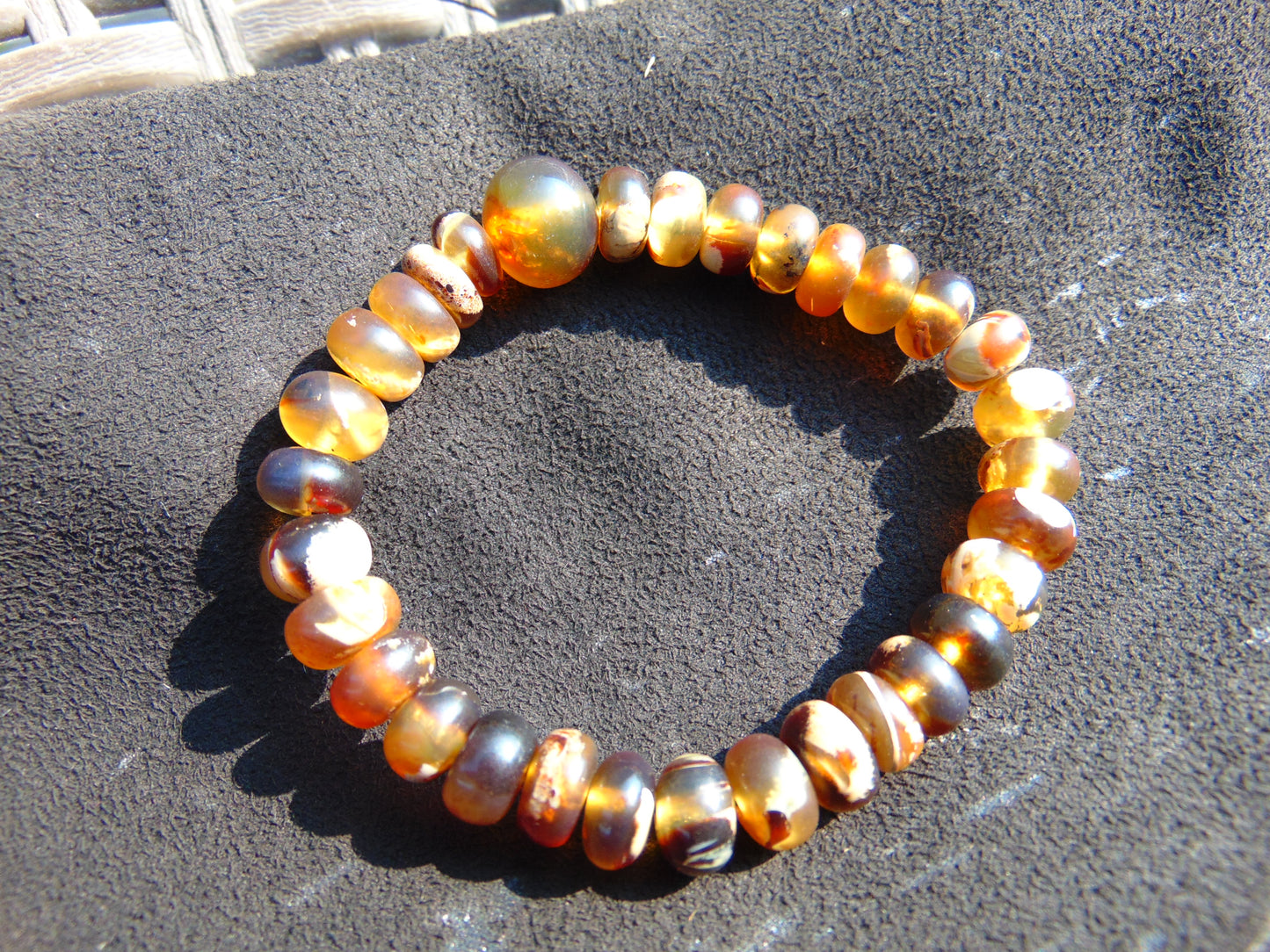 12 Gram 32 small Beads Tasbih Bracelet Indonesian Yellow White Amber for Healing BT21
