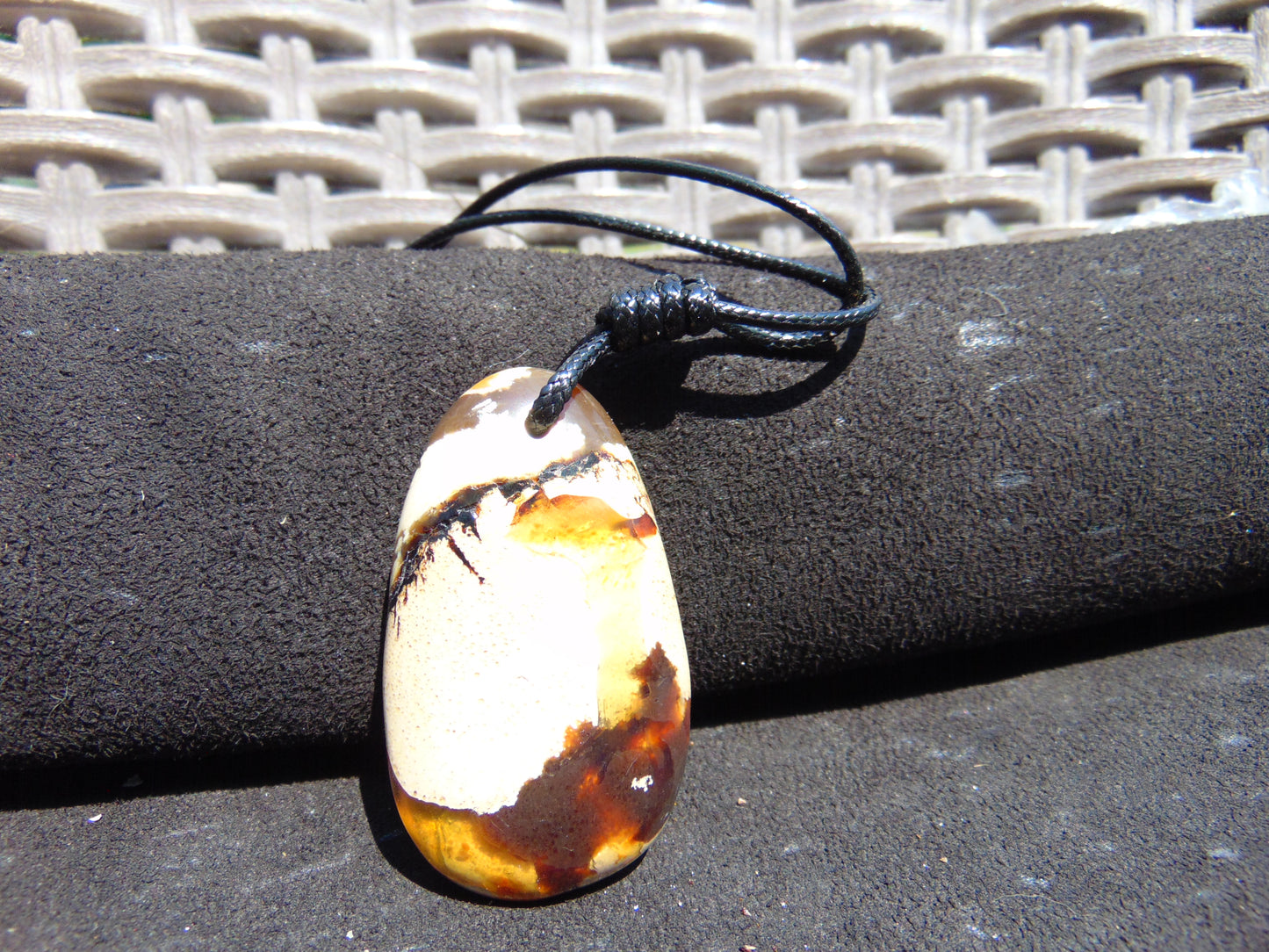 13 gr Teardrop Pendant Indonesian Amber for Healing A12