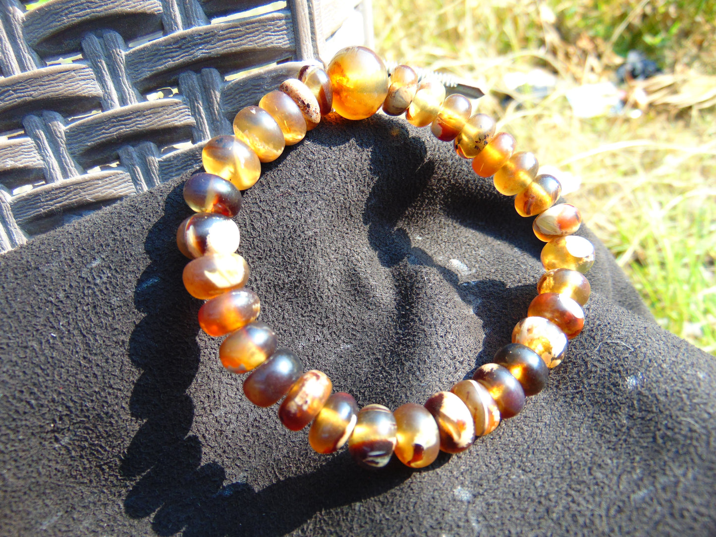12 Gram 32 small Beads Tasbih Bracelet Indonesian Yellow White Amber for Healing BT21