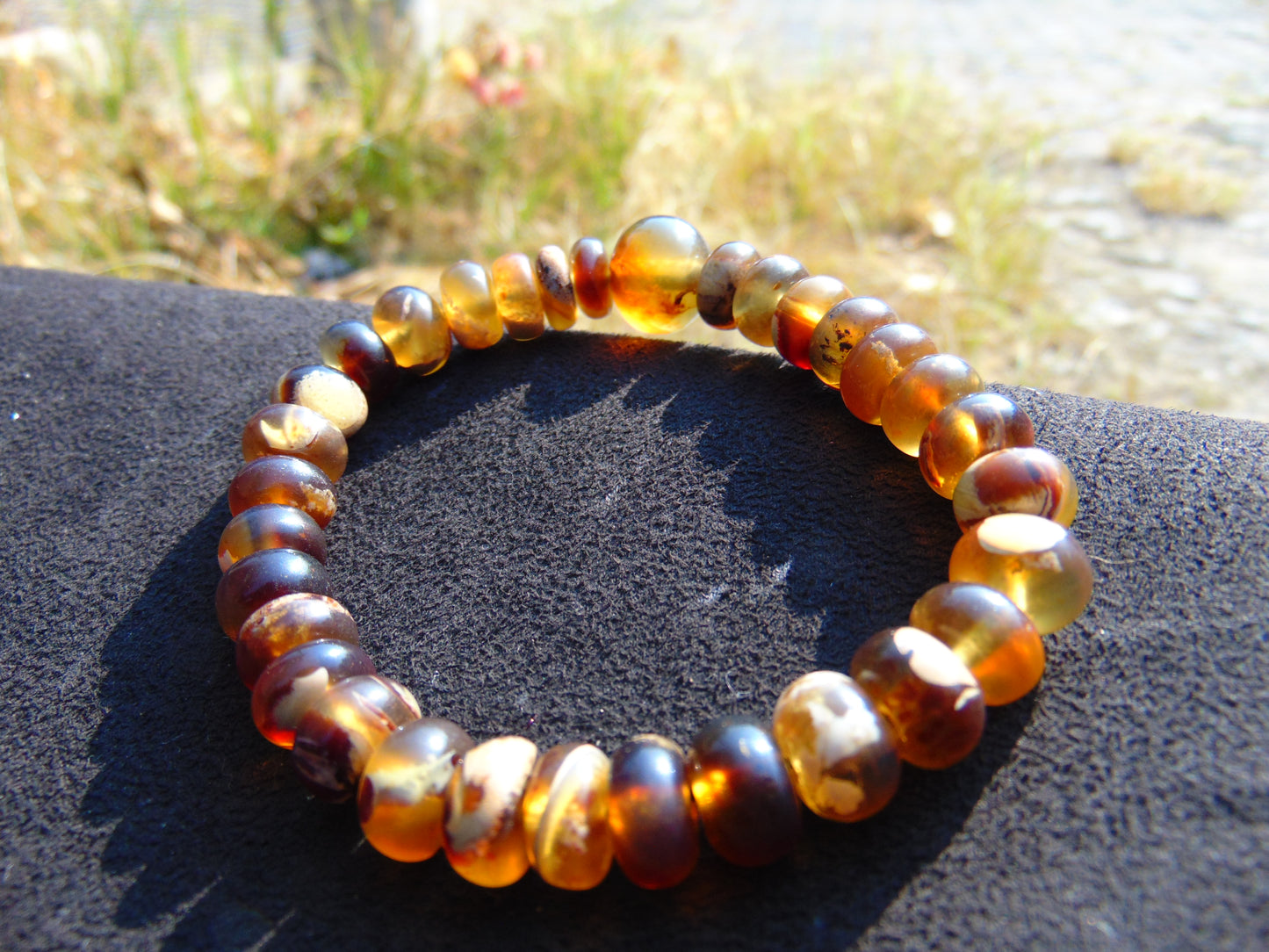 12 Gram 32 small Beads Tasbih Bracelet Indonesian Yellow White Amber for Healing BT21