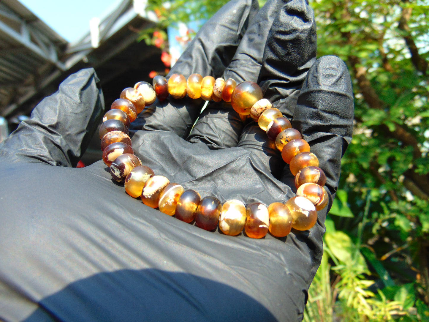 12 Gram 32 small Beads Tasbih Bracelet Indonesian Yellow White Amber for Healing BT21