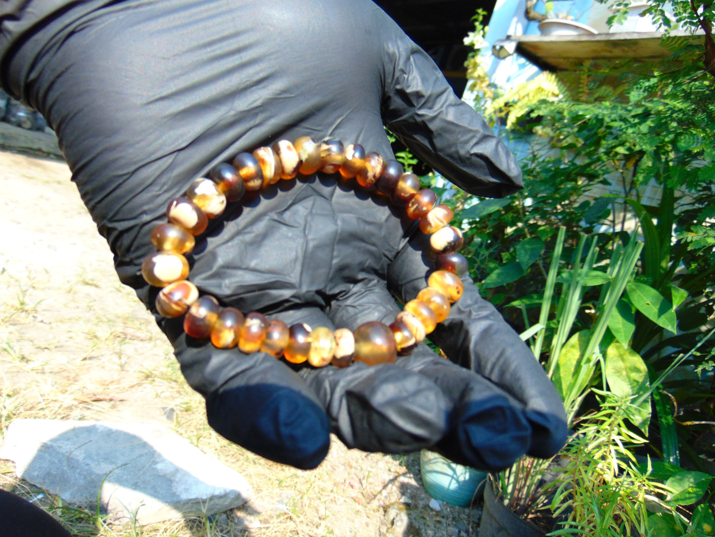 12 Gram 32 small Beads Tasbih Bracelet Indonesian Yellow White Amber for Healing BT21