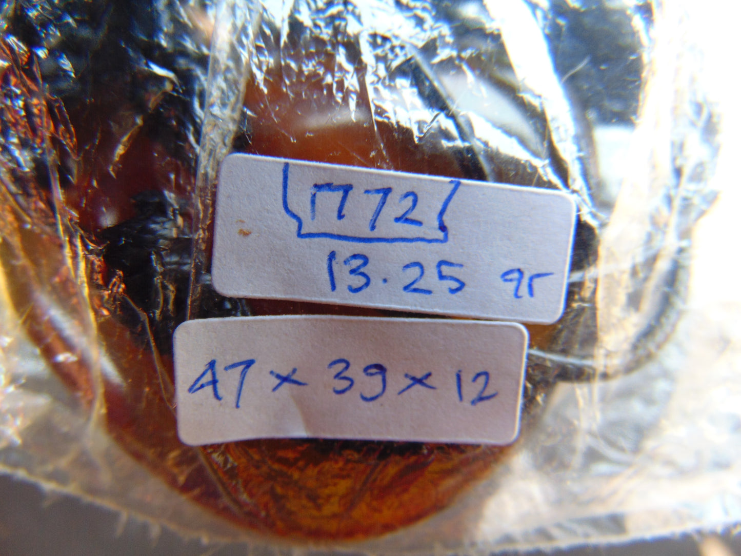 13.25 gram Pendant Indonesian Crystal Amber for Healing N72