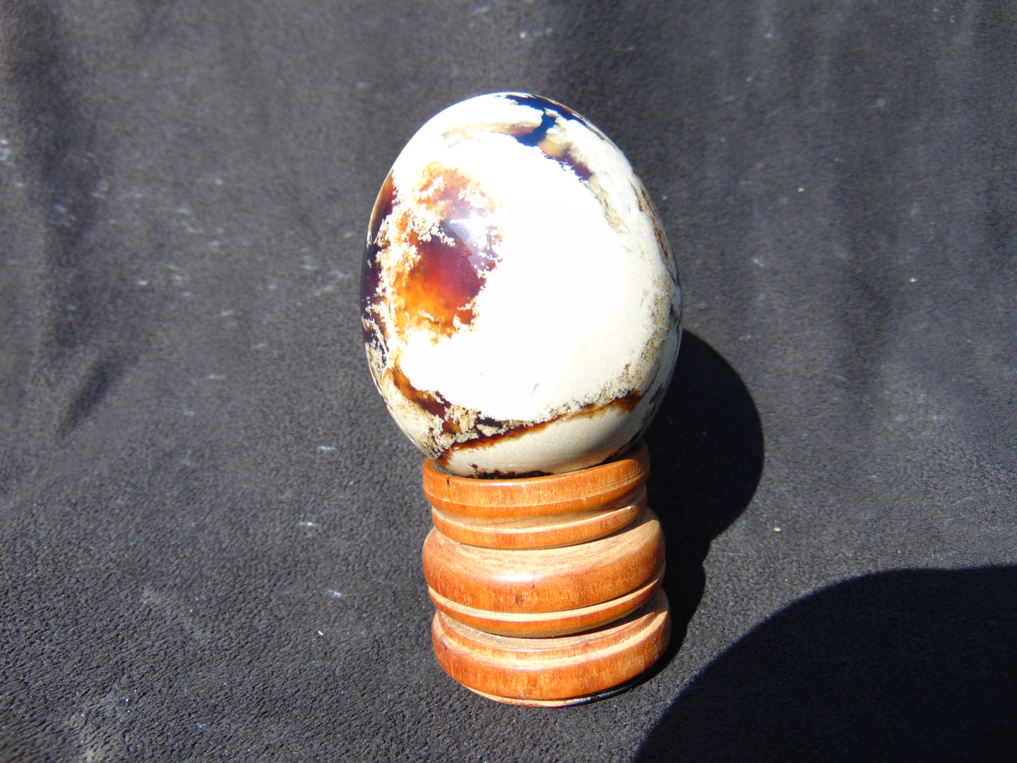 76 gr Shaped Egg 60x49 mm Indonesian White Blue Amber for Healing AJT375