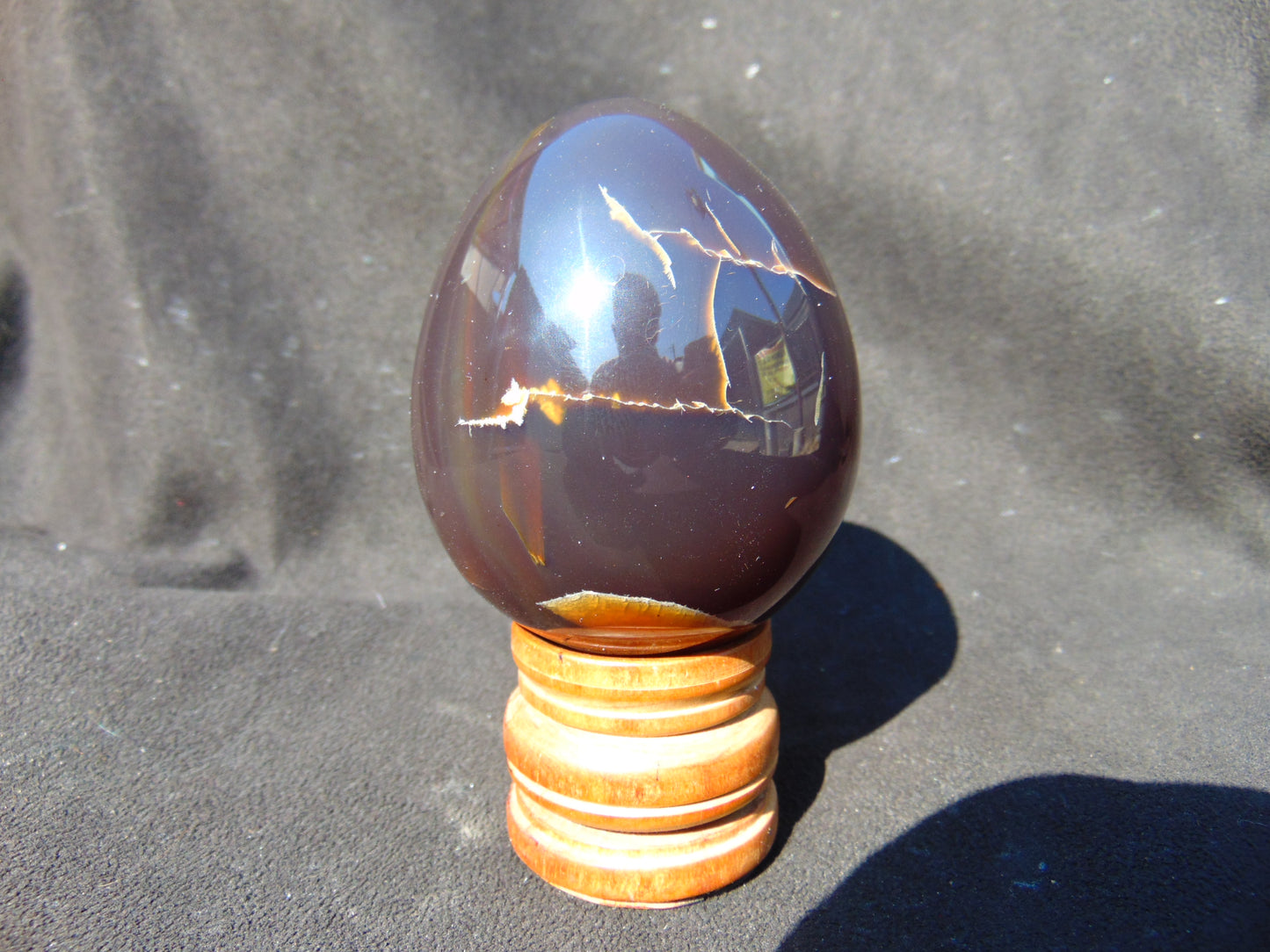 132 gr Shaped Egg 72x59 mm Indonesian Cherry Red Amber for Healing AJT377