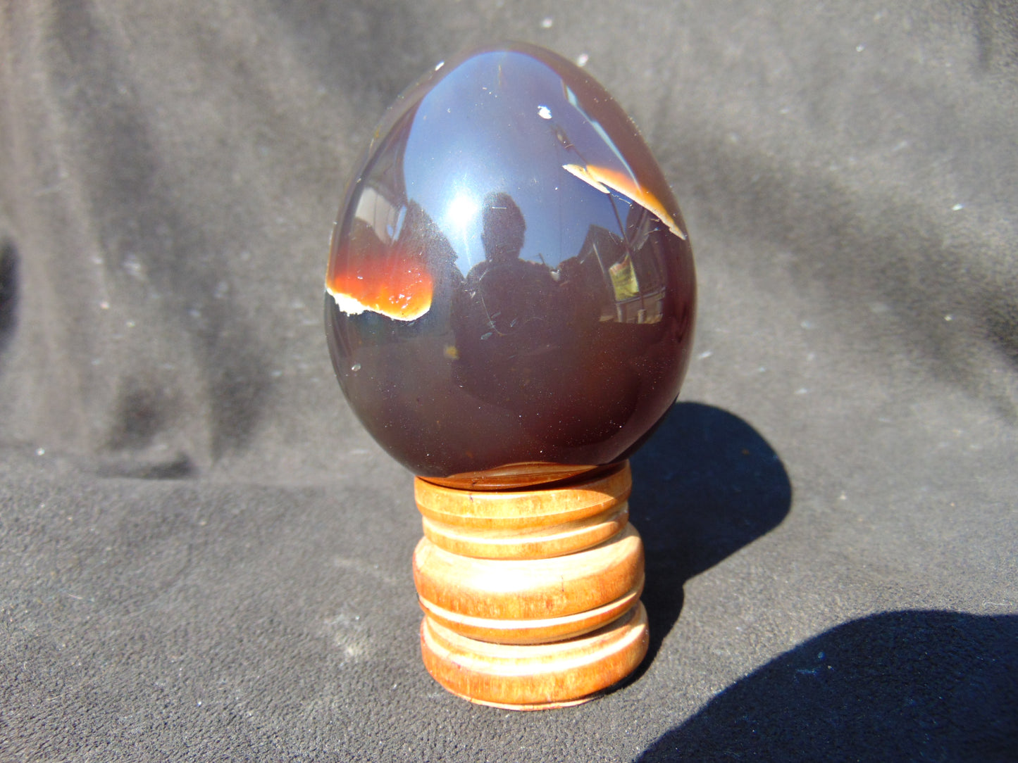 132 gr Shaped Egg 72x59 mm Indonesian Cherry Red Amber for Healing AJT377