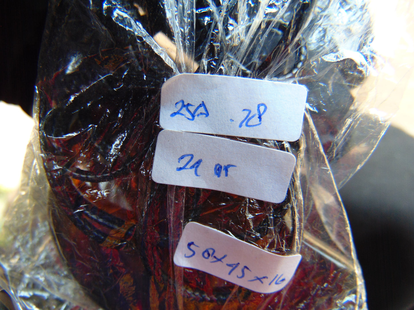 24 gr Comma Pendant 58x45x16 mm Indonesia Blue Amber For Healing 25A78