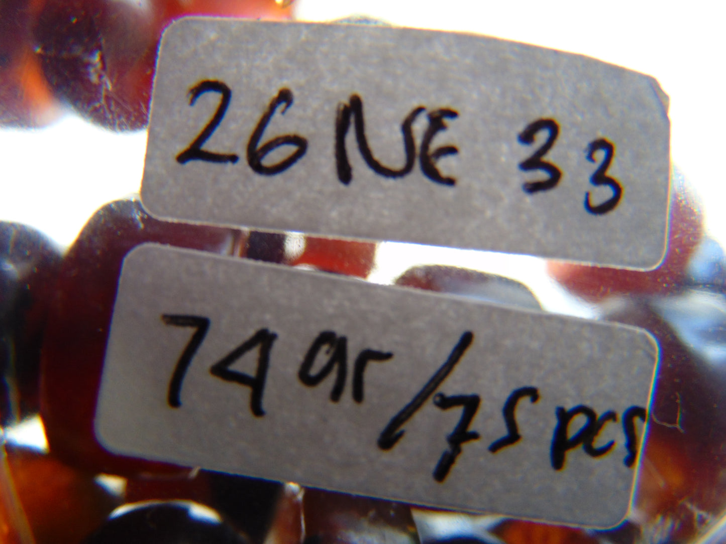 74 gr Small Necklace 75 beads Indonesian Amber for Healing 26NE33