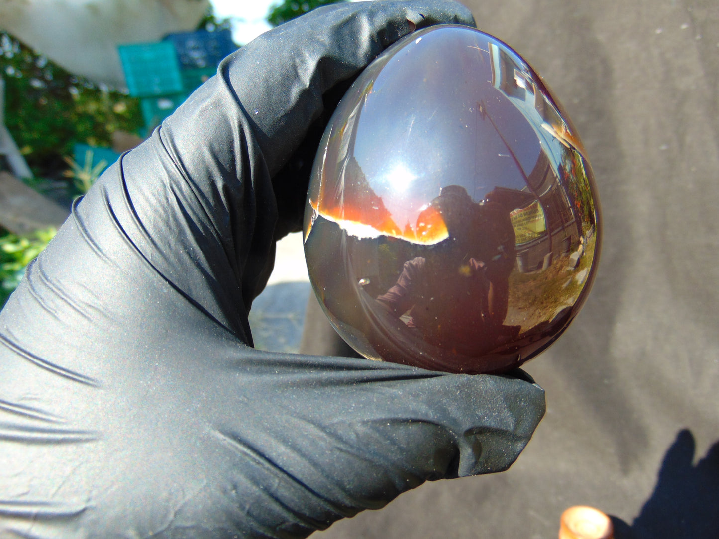 132 gr Shaped Egg 72x59 mm Indonesian Cherry Red Amber for Healing AJT377