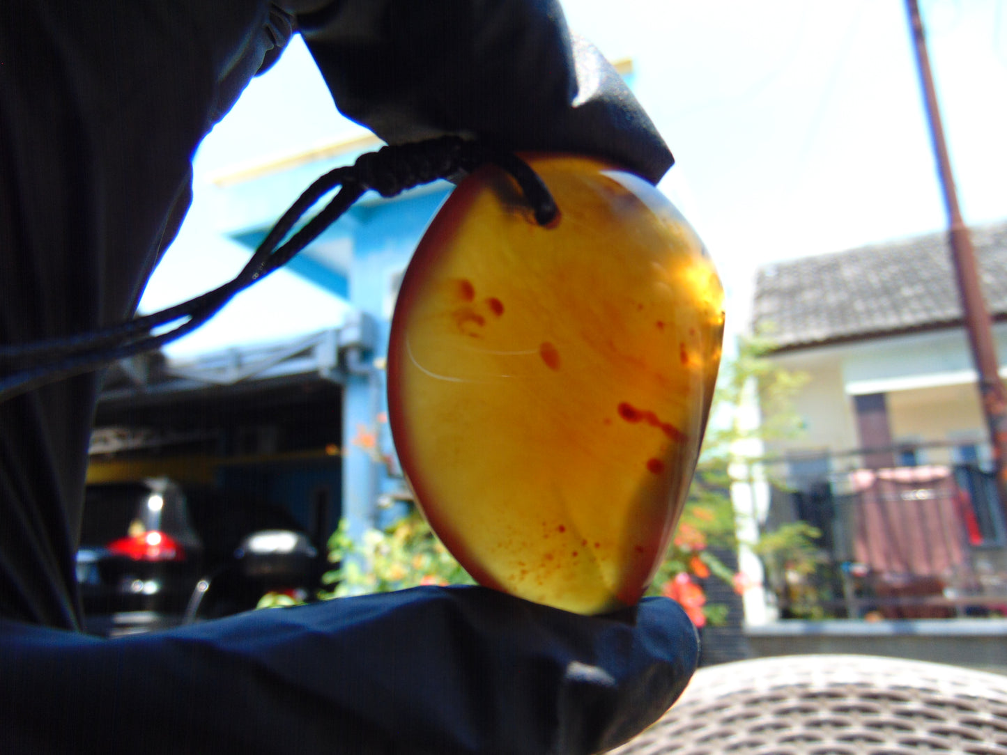 11 gr Pendant Indonesian Blue Amber for Healing PCY402