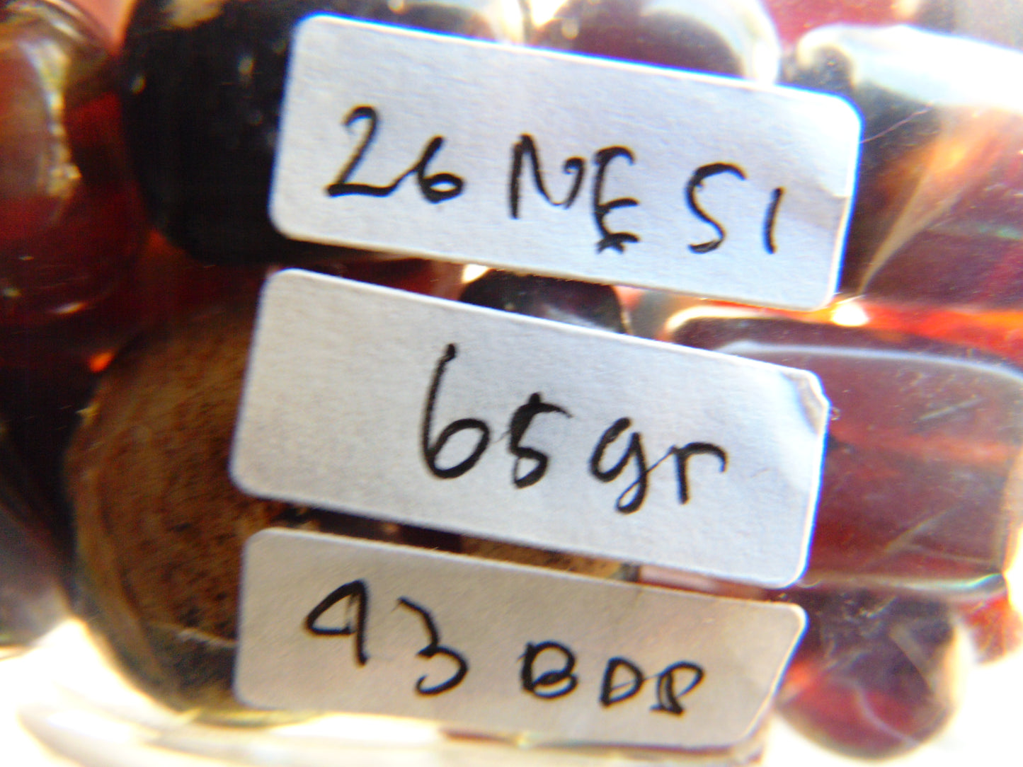 65 gr Small Necklace 43 beads Indonesian Amber for Healing 26NE51