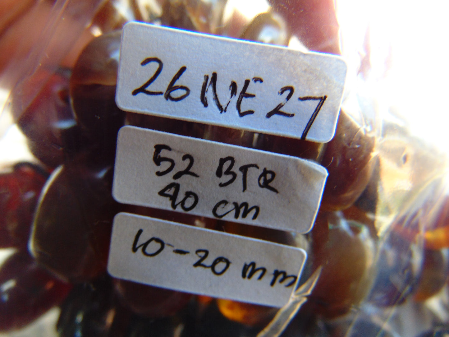 Small Necklace 52 beads Indonesian Amber for Healing 26NE27