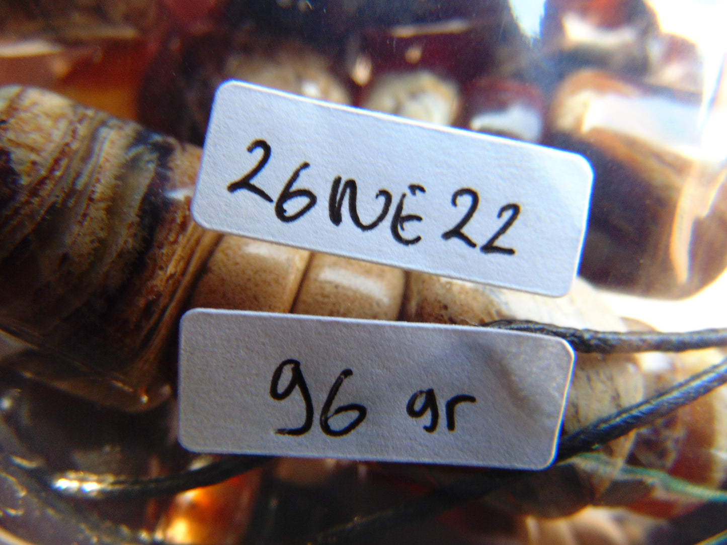 96 gr Small Necklace beads Indonesian White Amber for Healing 26NE22