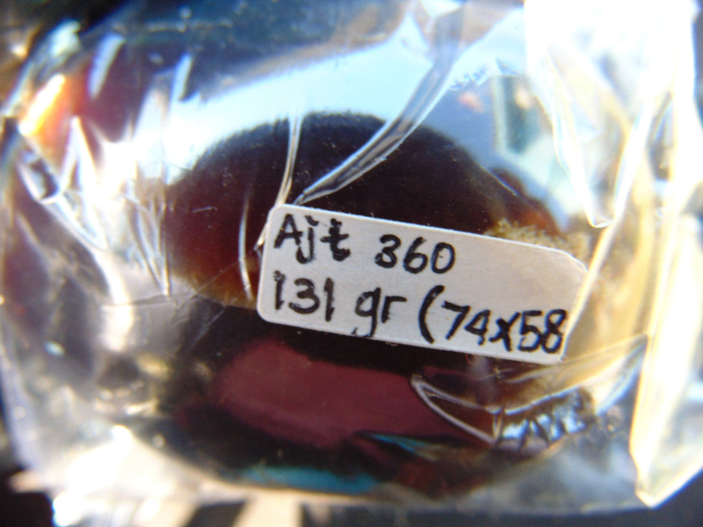 131 gr Shaped Egg 74x58 mm Indonesian Amber for Healing AJT360