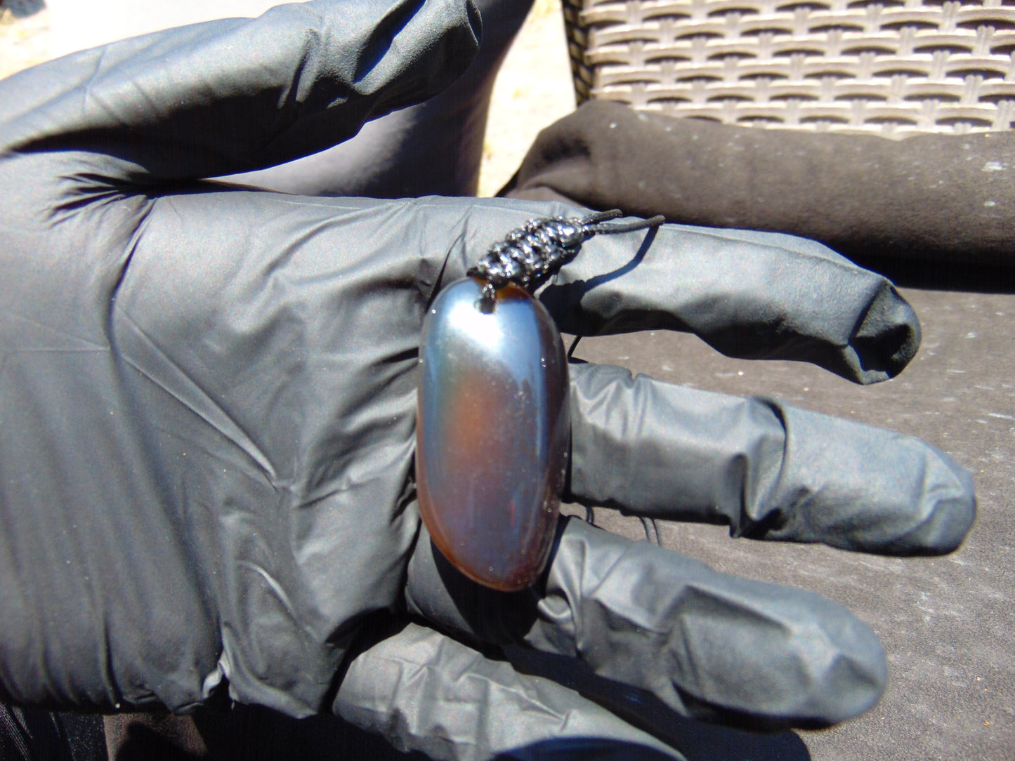 7 gr Pendant Indonesian Blue Amber for Healing A85