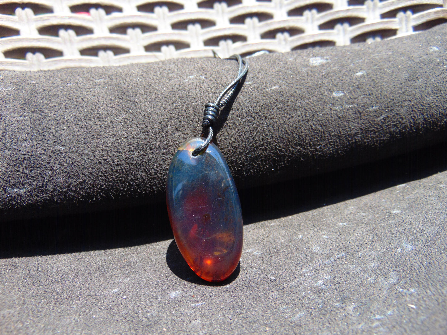 8 gr Pendant Indonesian Blue Amber for Healing A19