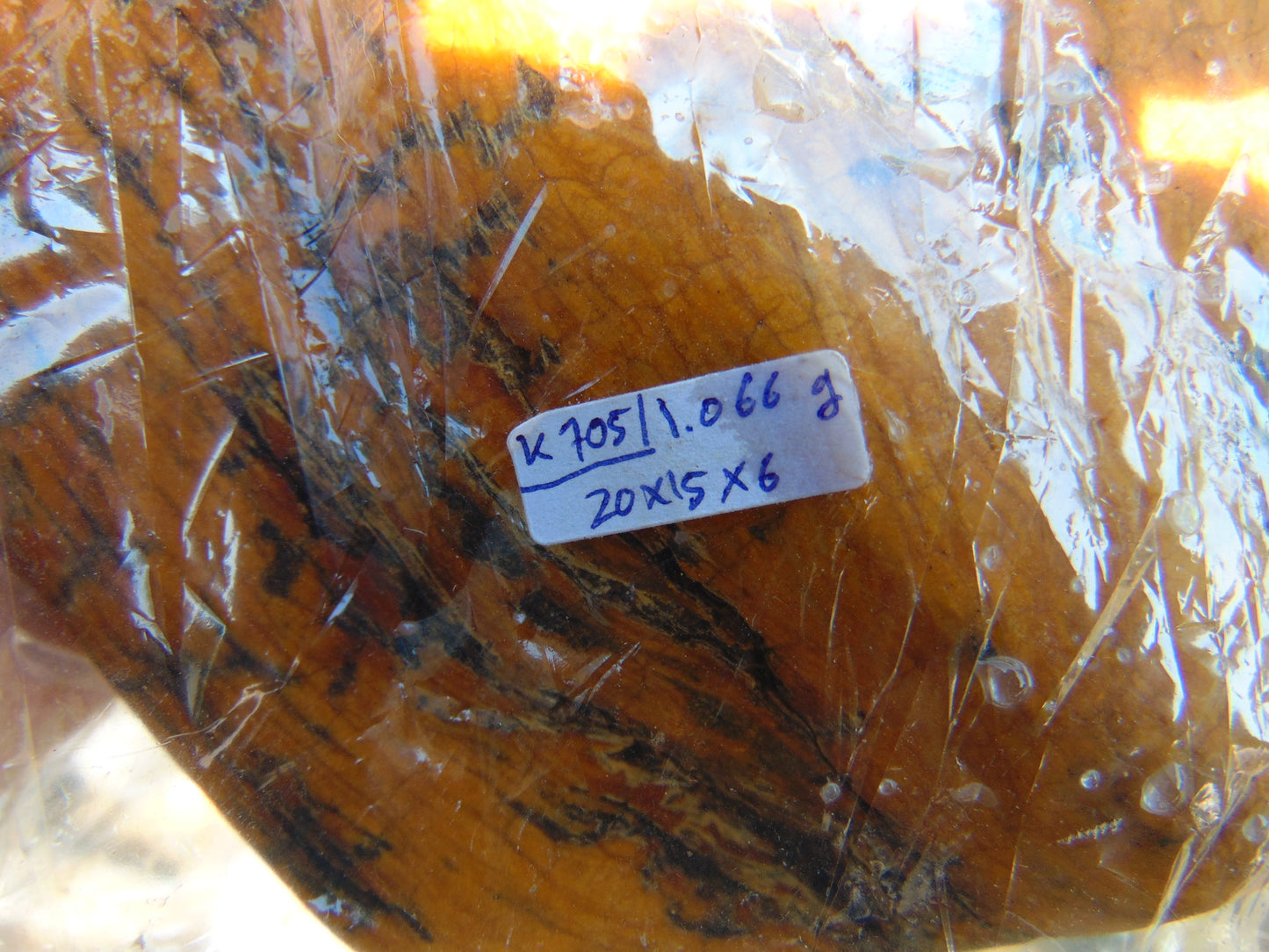 1066 gram Polished Indonesia Yellow Fragrance Amber for Healing K705