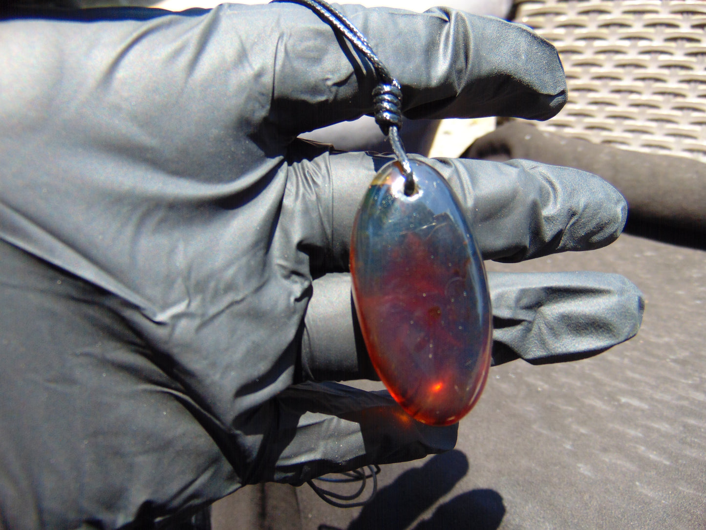 8 gr Pendant Indonesian Blue Amber for Healing A19