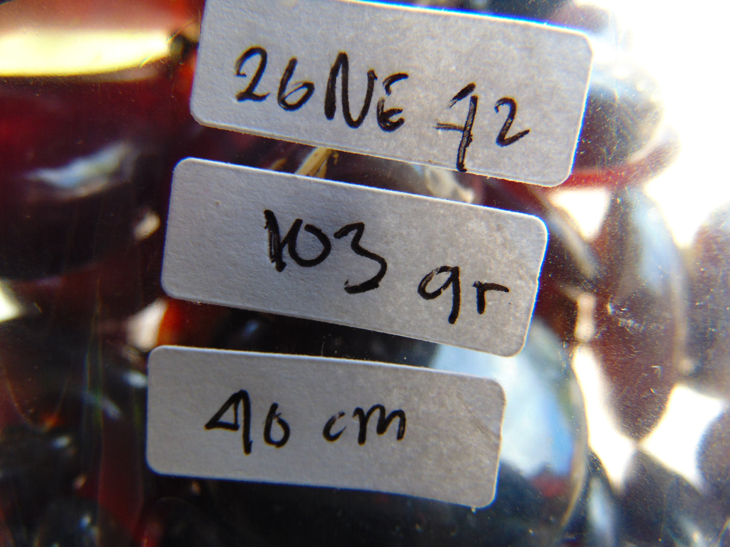 103 gr Small Necklace beads Indonesian Yellow Red Amber for Healing 26NE72