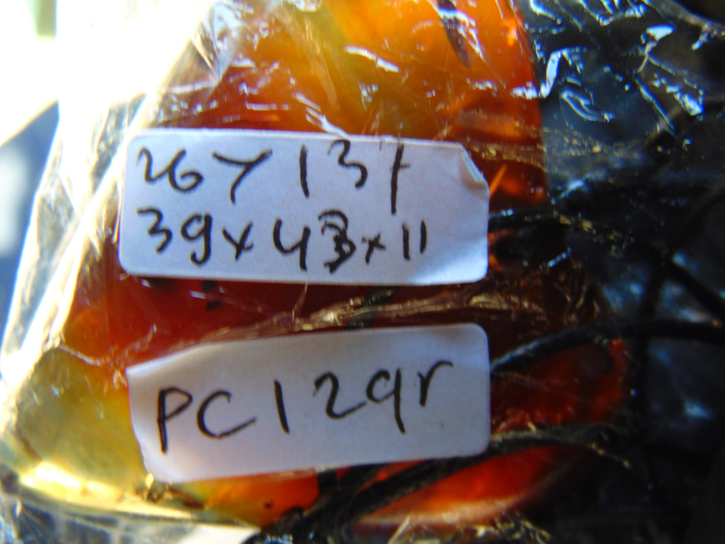 12 gr Heart Pendant Indonesian Blue Amber for Healing 26Y137